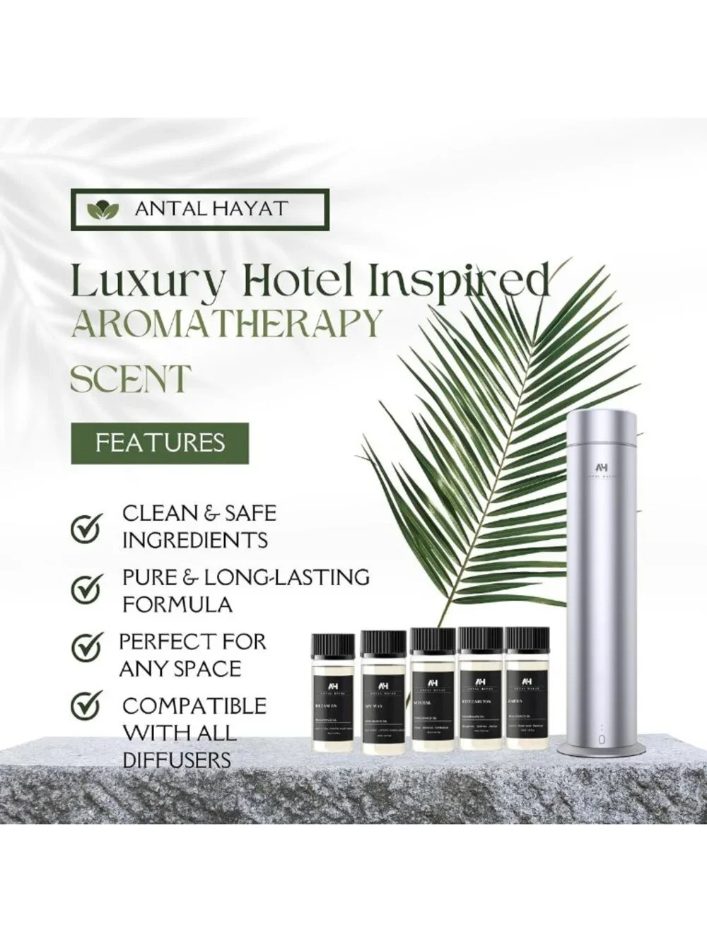 Luxury Aromatherapy Diffuser Oil 50ml - Citrus, Lemongrass & Jasmine Scent